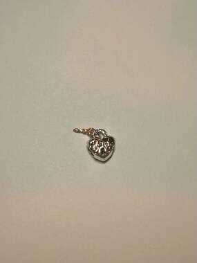 Disney Mickey and Minnie Mouse Heart Padlock & Key Charm